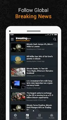 Baixe Investing: Dados e Notícias sobre Crypto (MOD Premium) para Android - Captura de tela 1