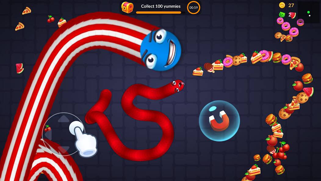 Download Snake vs Worms: Fun .io Zone [MOD Unlimited coins] for Android