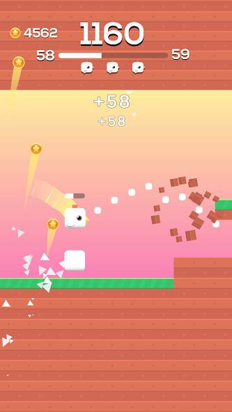 Download Square Bird - Flappy Chicken [MOD coins] for Android