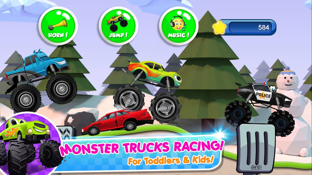 Download Monster Trucks Game for Kids 2 [MOD coins] for Android