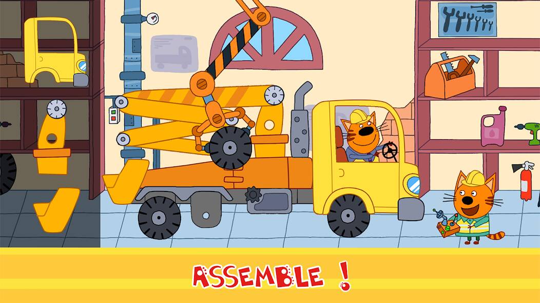 Download Kid-E-Cats Cars, Build a house [MOD money] for Android