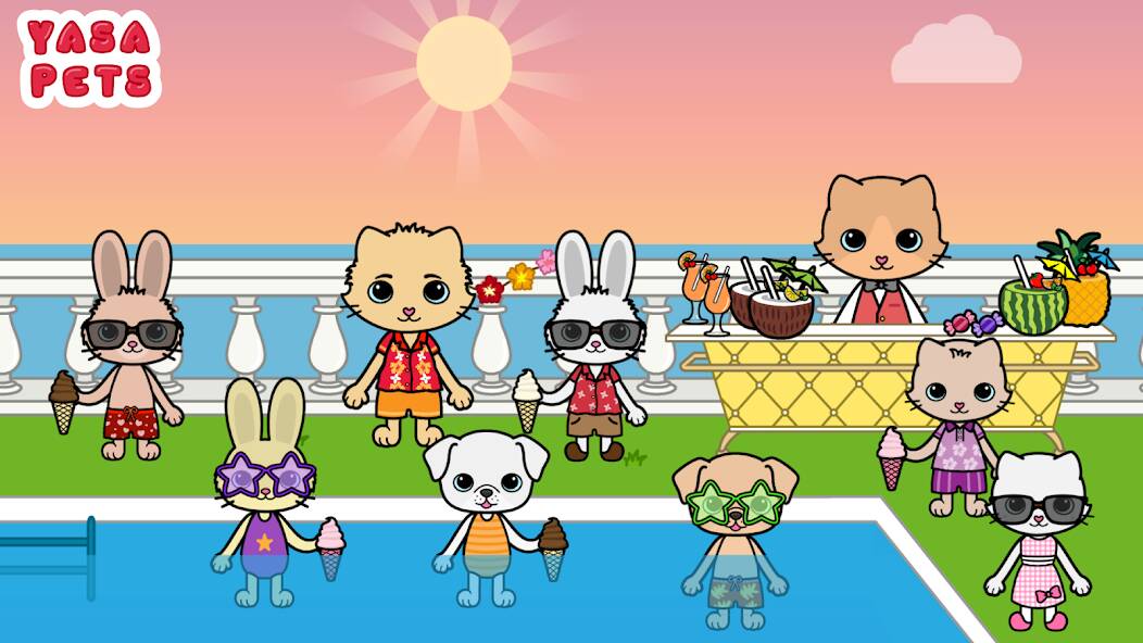 Download Yasa Pets Vacation [MOD coins] for Android