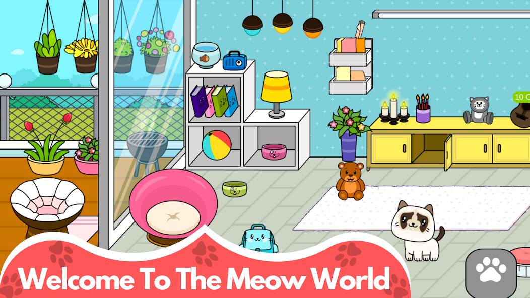 Download My Cat Town - Cute Kitty Games [MOD coins] for Android