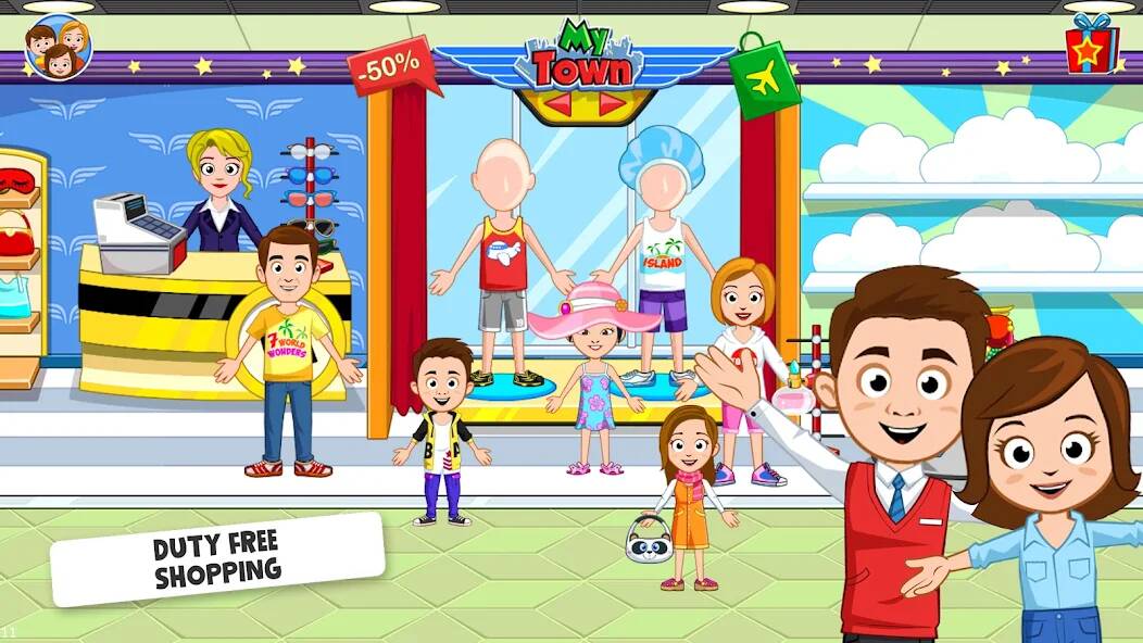 Download My Town Airport games for kids [MOD coins] for Android