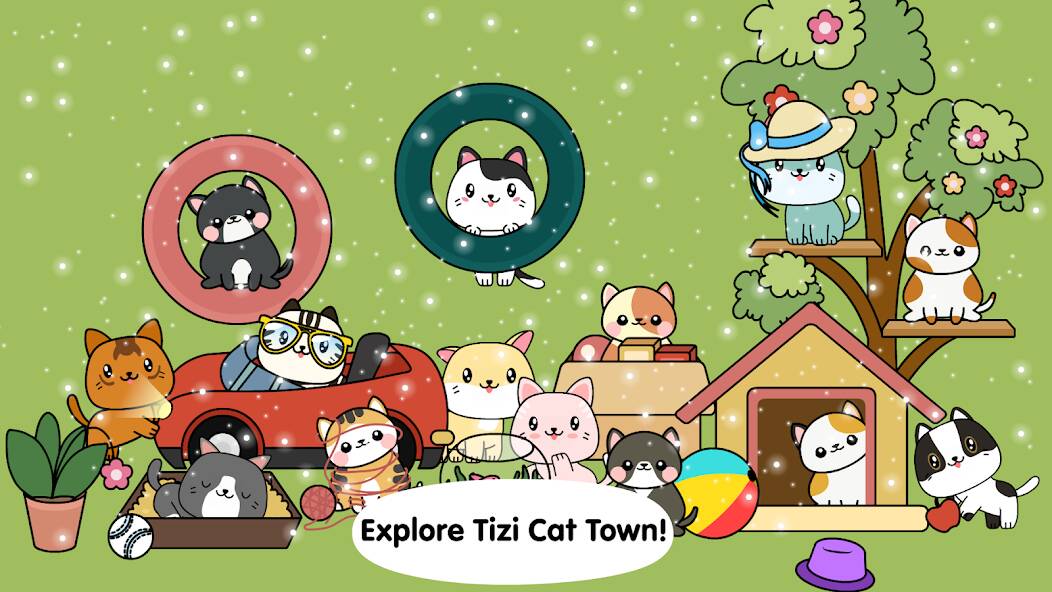 Download My Cat Town - Tizi Pet Games [MOD money] for Android