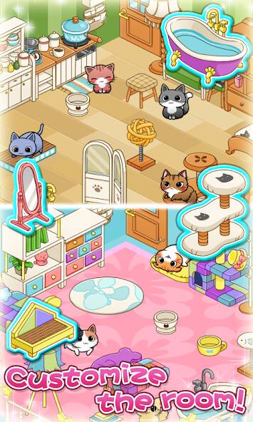 Download Cat Room - Cute Cat Games [MOD Unlimited coins] for Android