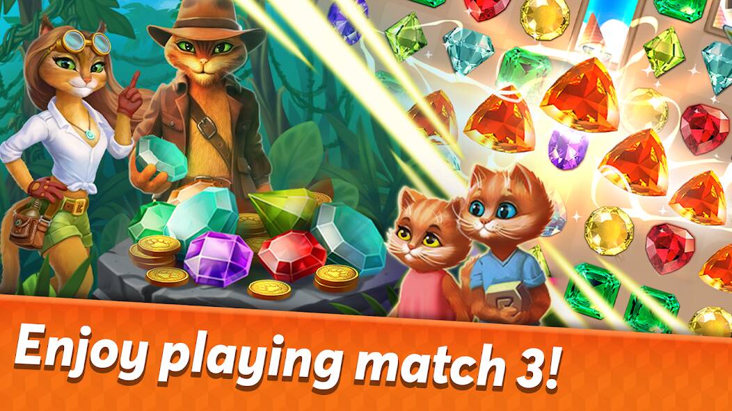 Download Indy Cat 2: Match 3 game [MOD money] for Android