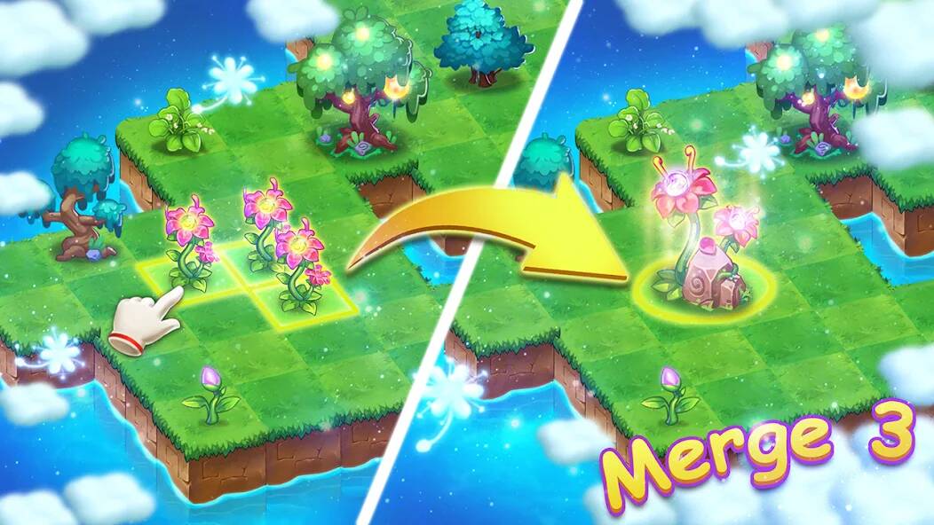 Download Merge Elves-Merge 3 Puzzles [MOD Unlimited coins] for Android