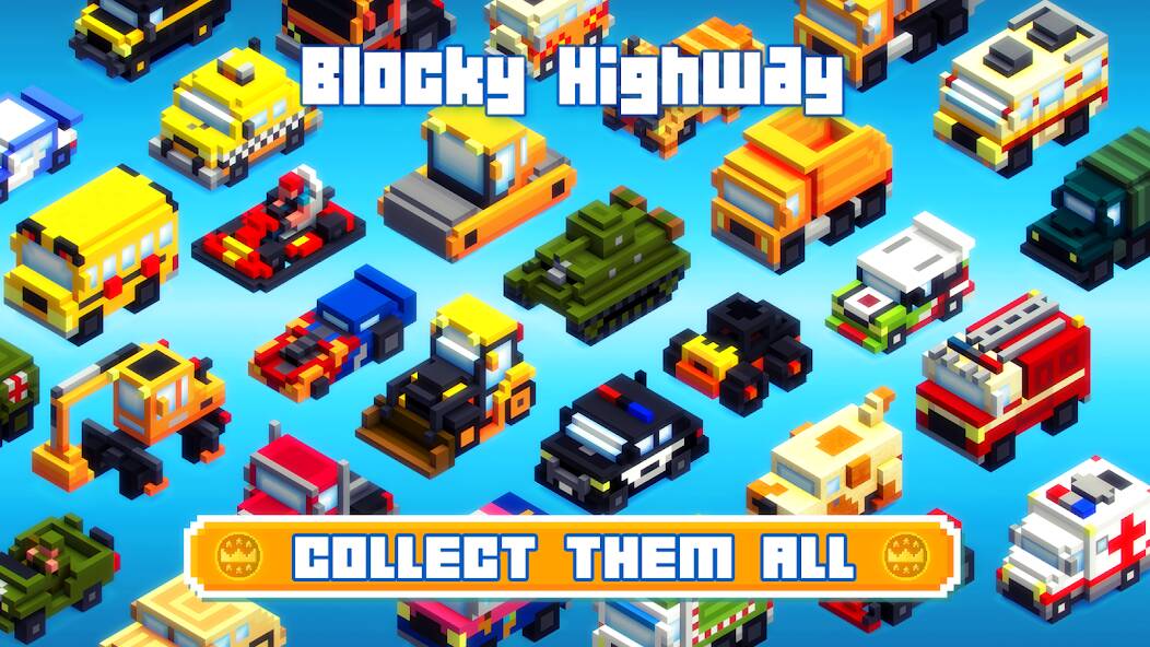 Download Blocky Highway: Traffic Racing [MOD Unlimited coins] for Android