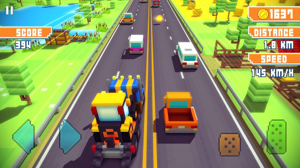 Download Blocky Highway: Traffic Racing [MOD Unlimited coins] for Android