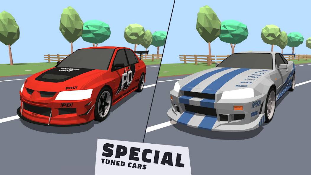 Download Polygon Drift: Traffic Racing [MOD Unlimited coins] for Android