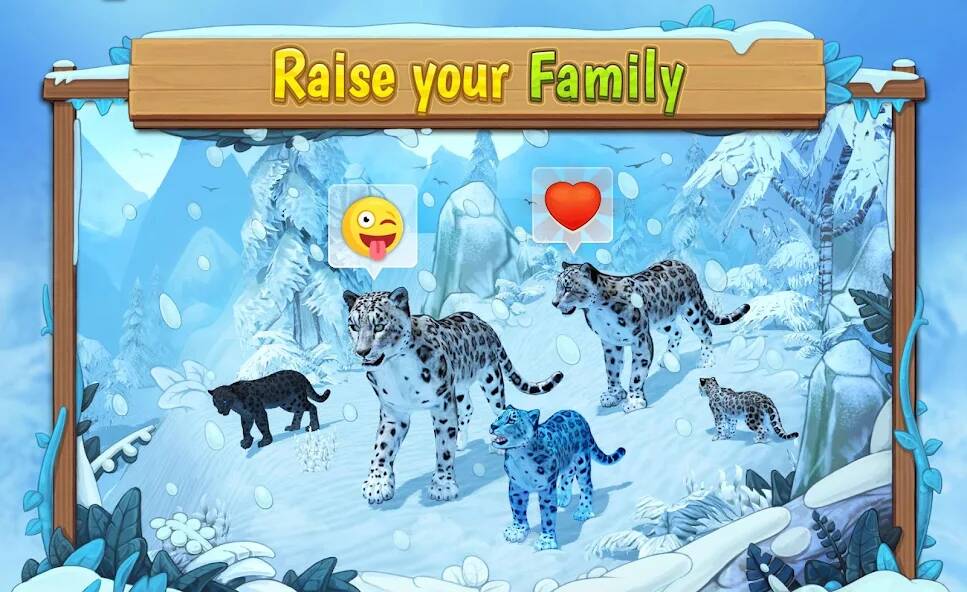 Download Snow Leopard Family Sim Online [MOD money] for Android