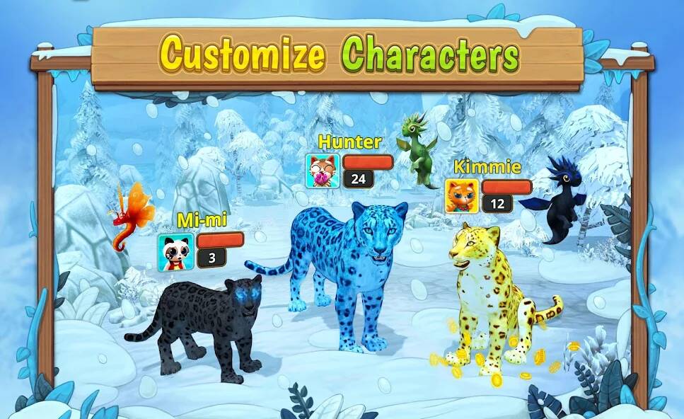 Download Snow Leopard Family Sim Online [MOD money] for Android