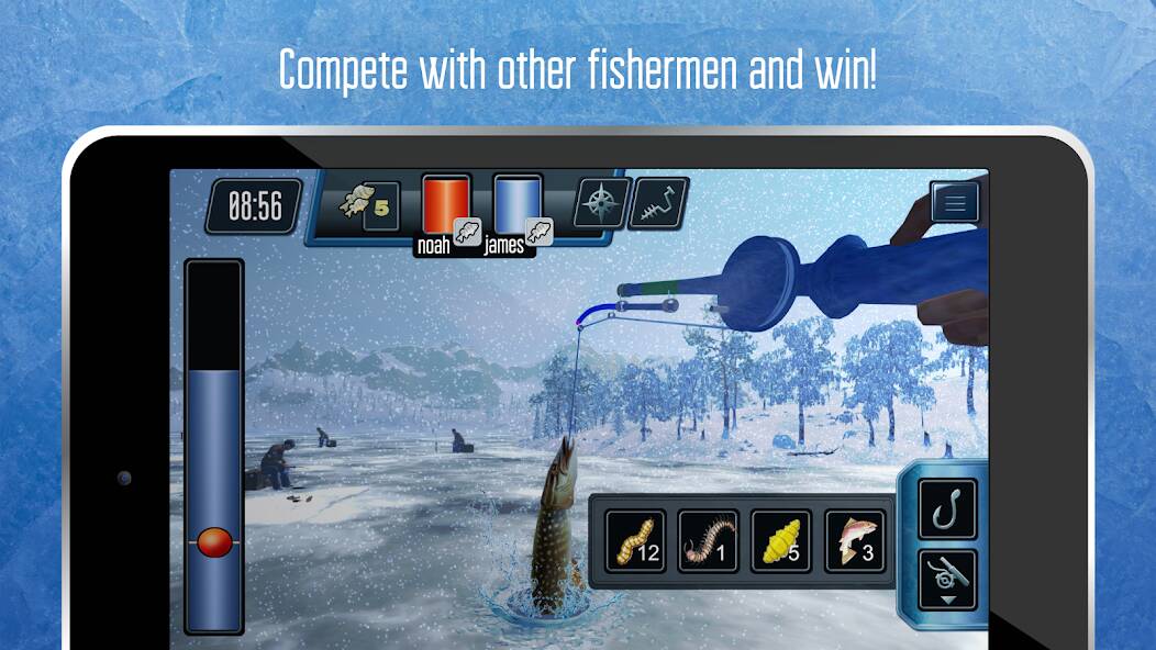 Download Ice fishing game. Catch bass. [MOD Unlimited money] for Android