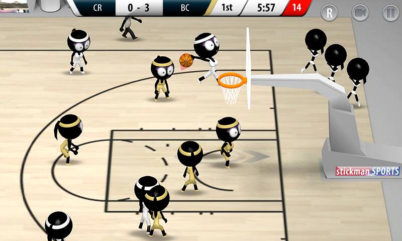 Download Stickman Basketball 2017 [MOD money] for Android