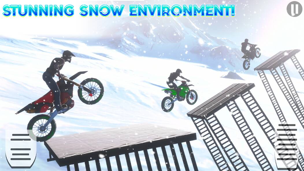 Download Snow Tricky Bike Stunt Race 3D [MOD money] for Android
