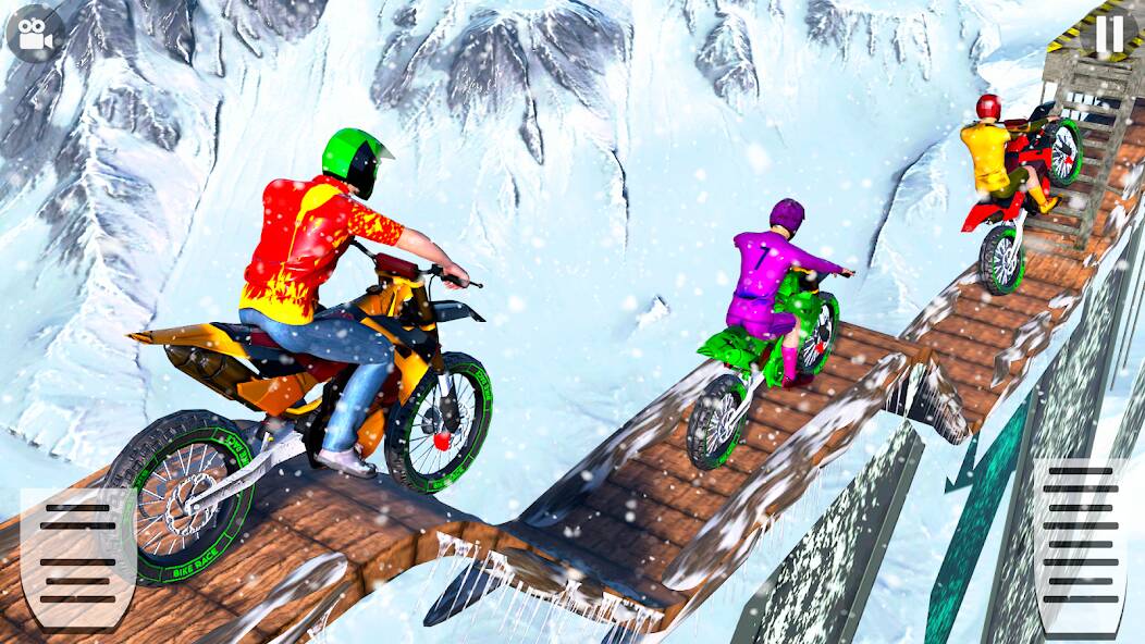 Download Snow Tricky Bike Stunt Race 3D [MOD money] for Android